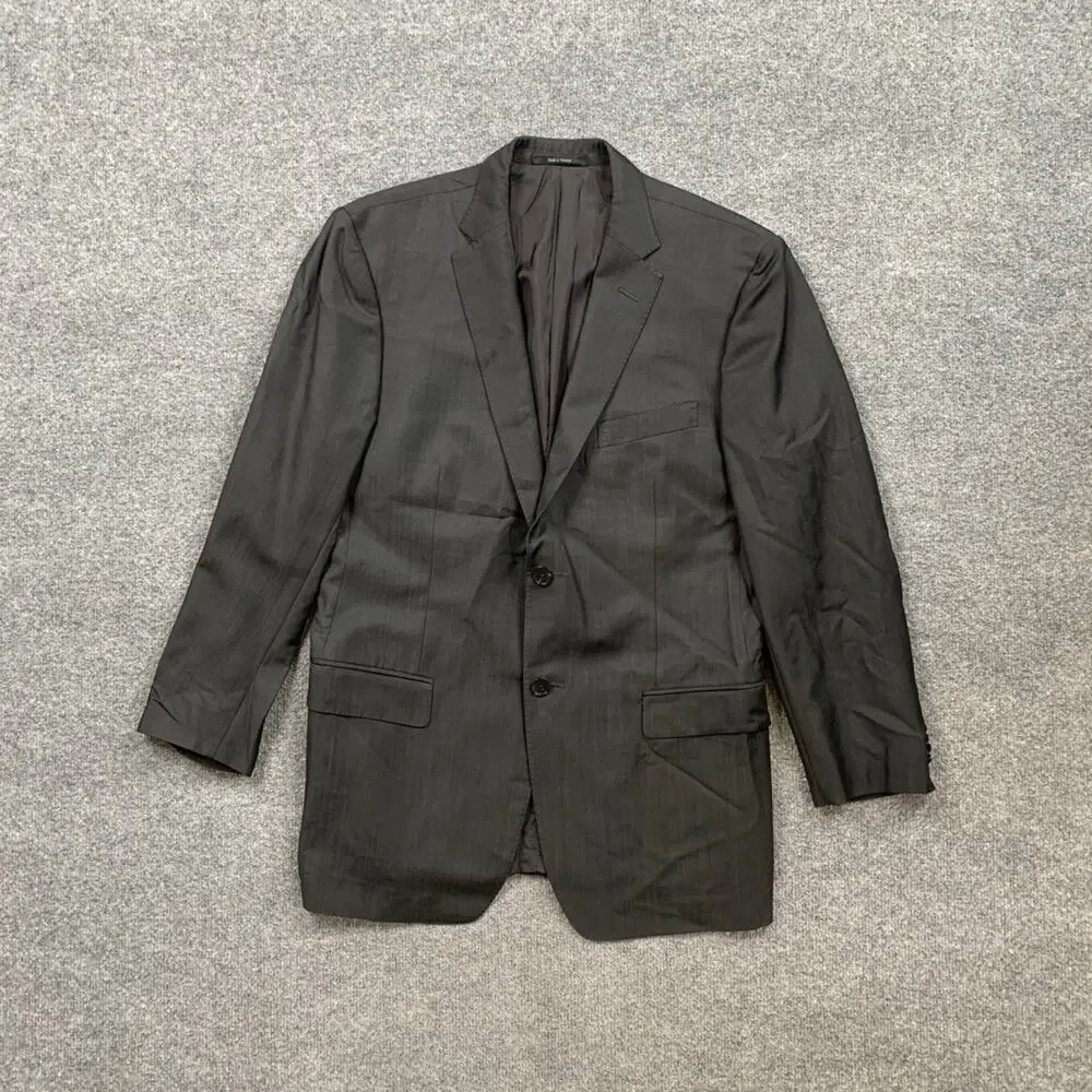 Z by Zegna Blazer Mens 40 Graphite Grey Wool Mohair Blend Modern Business Jacket